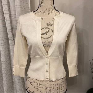 White House Black Market Cream Shrug Size M
